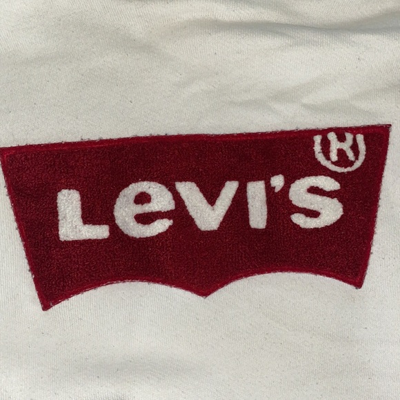 LIKE NEW Levi’s Embroidered White Hoodie - Picture 4 of 4